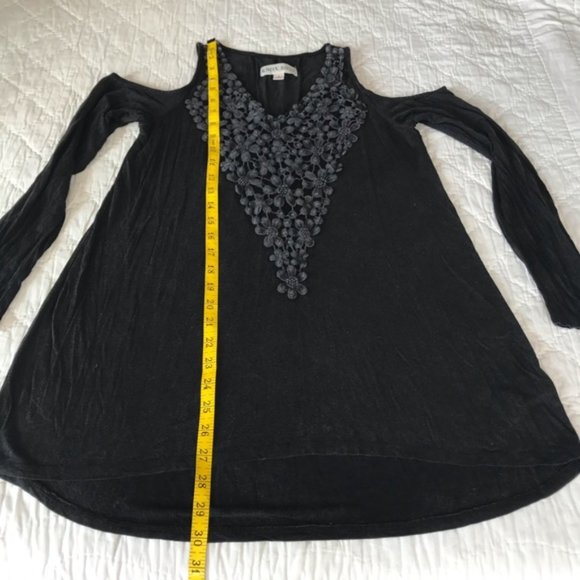 Knox Rose Black Open Shoulder Longsleeve Top XL - Picture 4 of 7